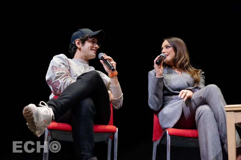 Liz Gillies and Matt Bennett participate in Q&A at Northeastern University