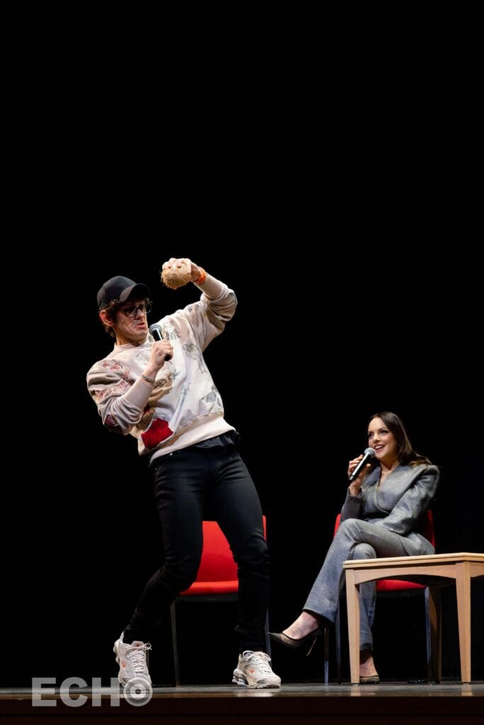 Liz Gillies and Matt Bennett participate in Q&A at Northeastern University