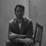 black and white photo of Kevin Jonas